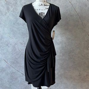 New York & Company Wrap Dress-Black